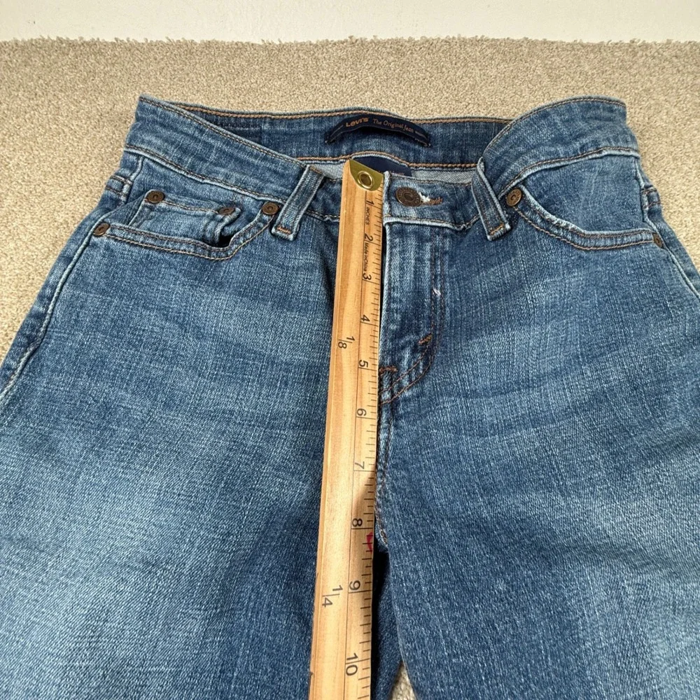 Levis Mid Rise Skinny Jeans Womens 27 Blue Medium Wash Denim Original Jean